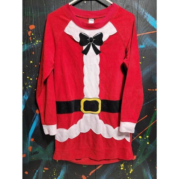 Women's small Santa Claus Sweater Dress #016‎ - Picture 1 of 3